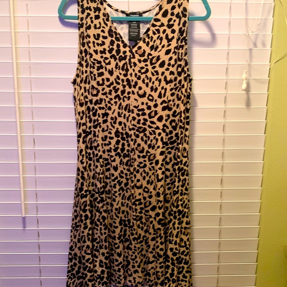 Leopard print swing dress